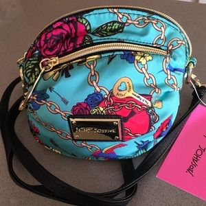 Betsey Johnson Mini Crossbody Turquoise Purse